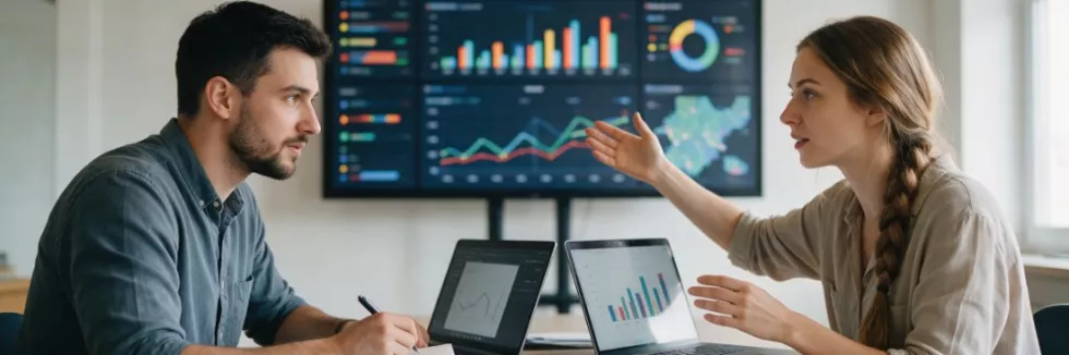 Business-Intelligence-and-Information-Management-test-Analitycy-omawiaja-dashboard-z-wykresami