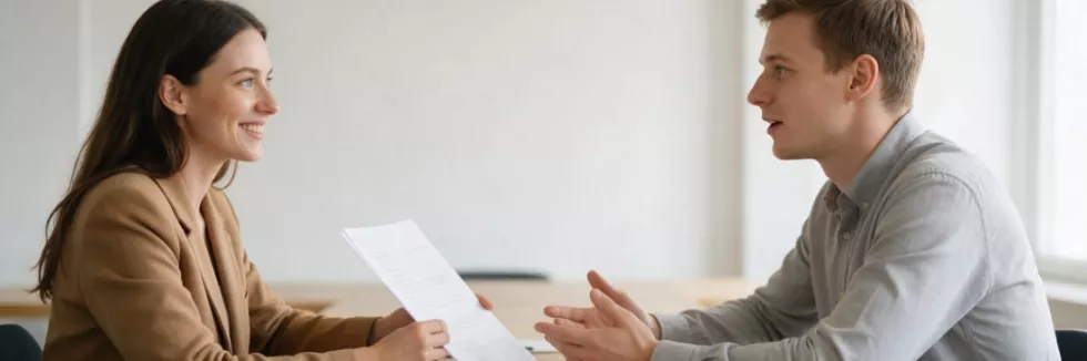 menedżerka HR prowadzi rozmowę rekrutacyjną
