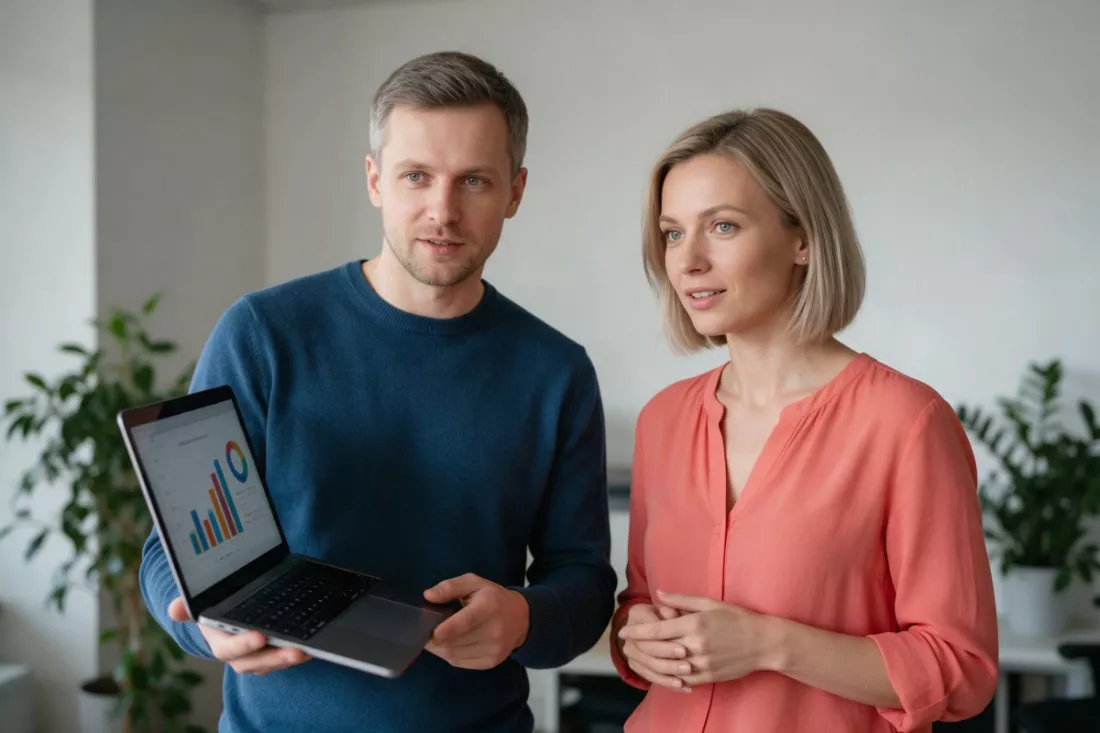menedżer HR wprowadza nową pracownicę
