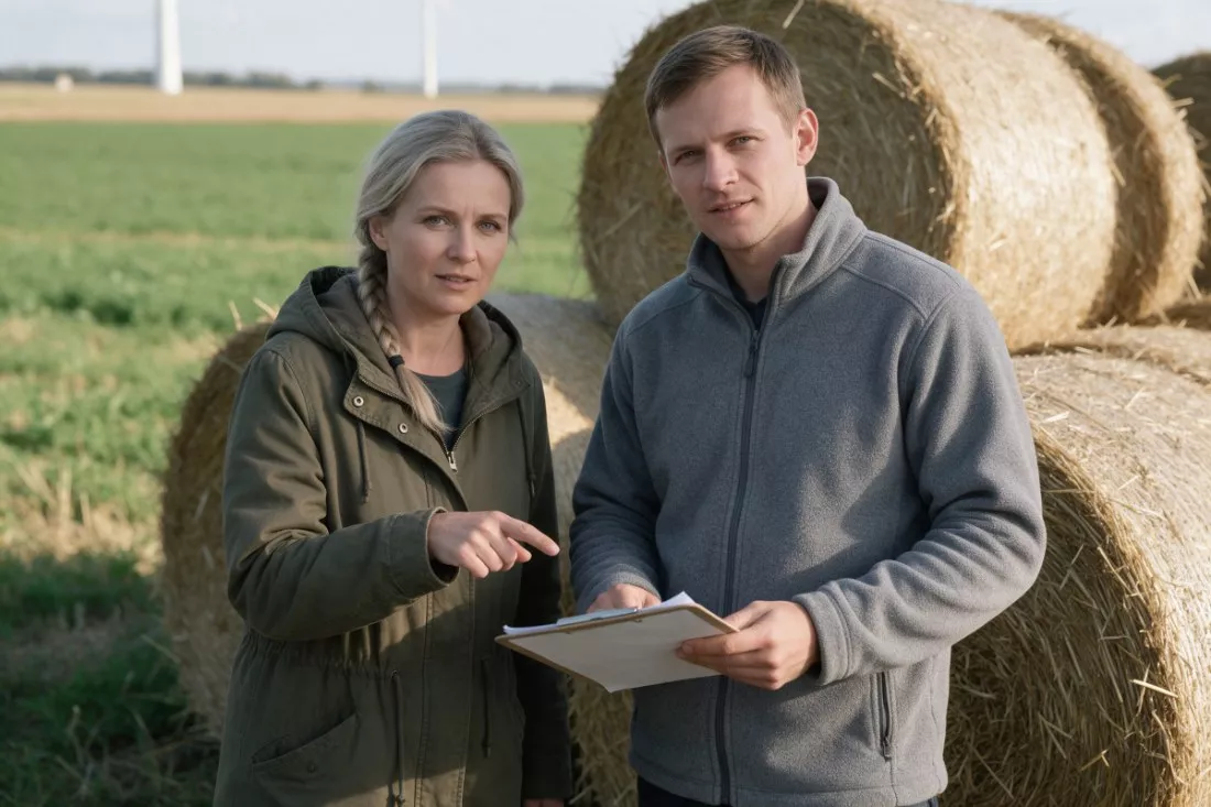 specjaliści od energii przy belach słomy