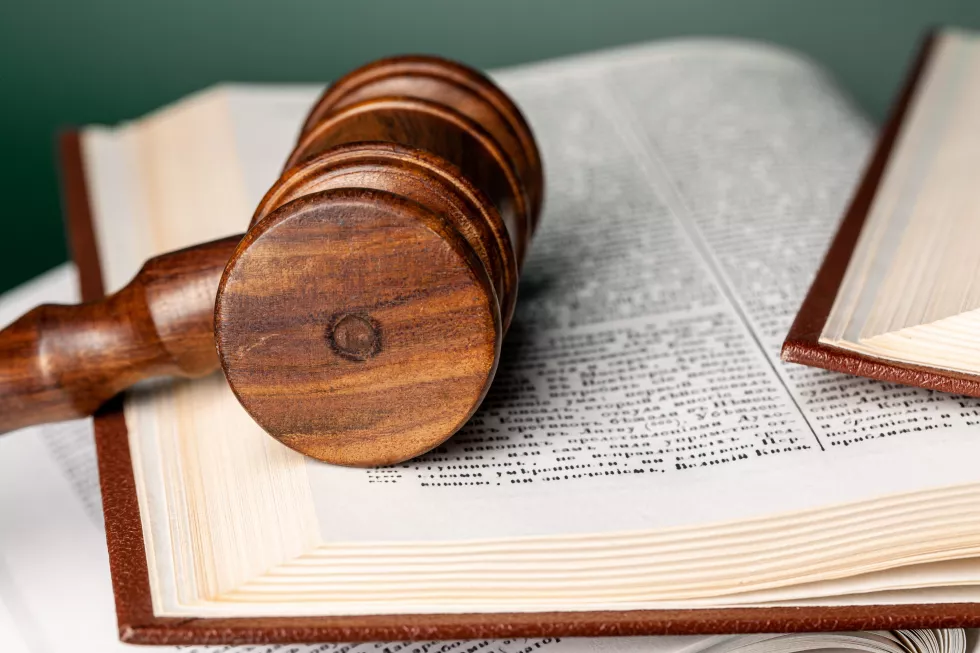 close-up-brown-wooden-gavel-book