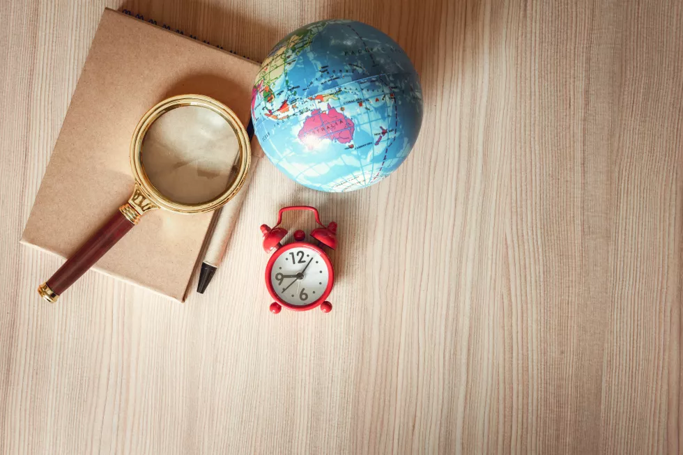 high-angle-view-clock-table