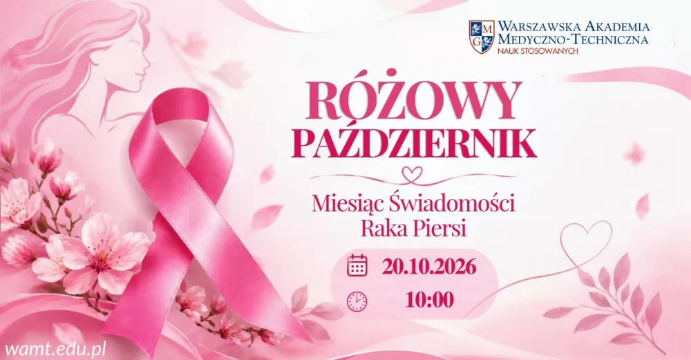 Grafika Rozowy pazdziernik - Miesiac Swiadomosci Raka Piersi w WAMT