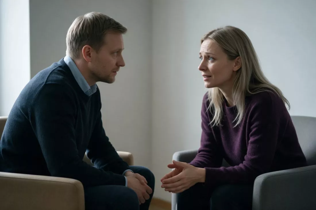 terapeuta rozmawia z matką ucznia