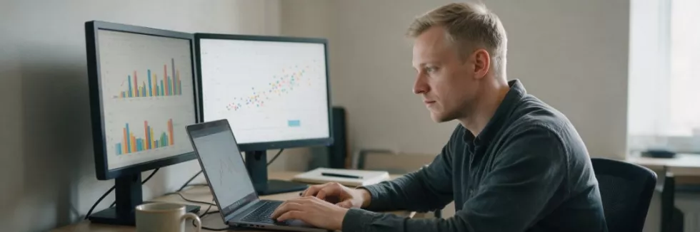 analityk danych przy monitorach