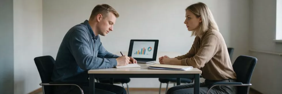 audytor rozmawia z pracownicą