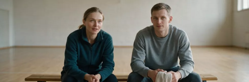 psycholożka sportu rozmawia z zawodnikiem