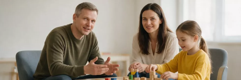 pedagog rodzinny z matką i córką
