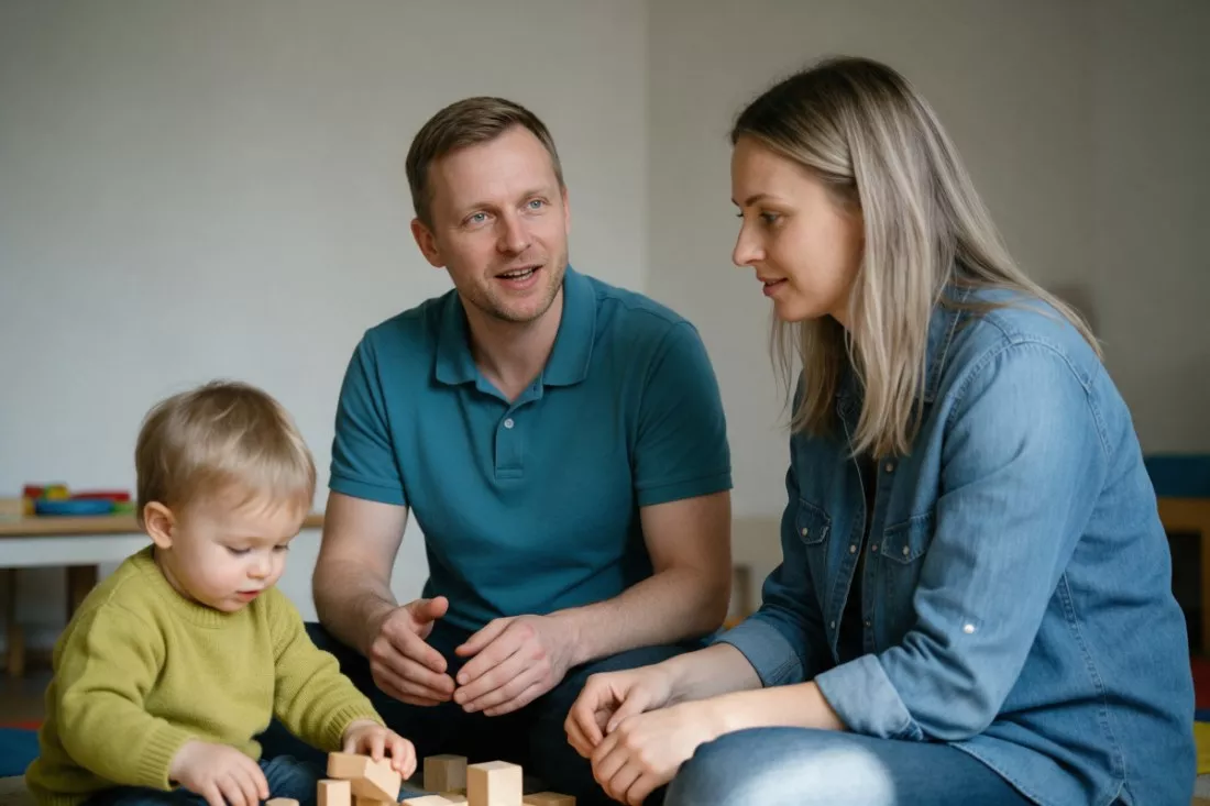 specjalista rozmawia z mamą dziecka