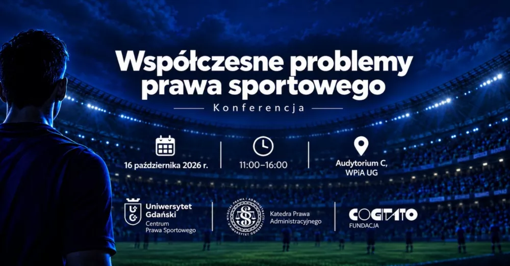 Grafika konferencji Wspolczesne problemy prawa sportowego na UG