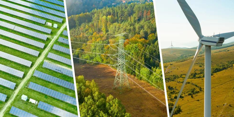 renewable-green-energy-collage-with-solar-panel-windmill-pylon