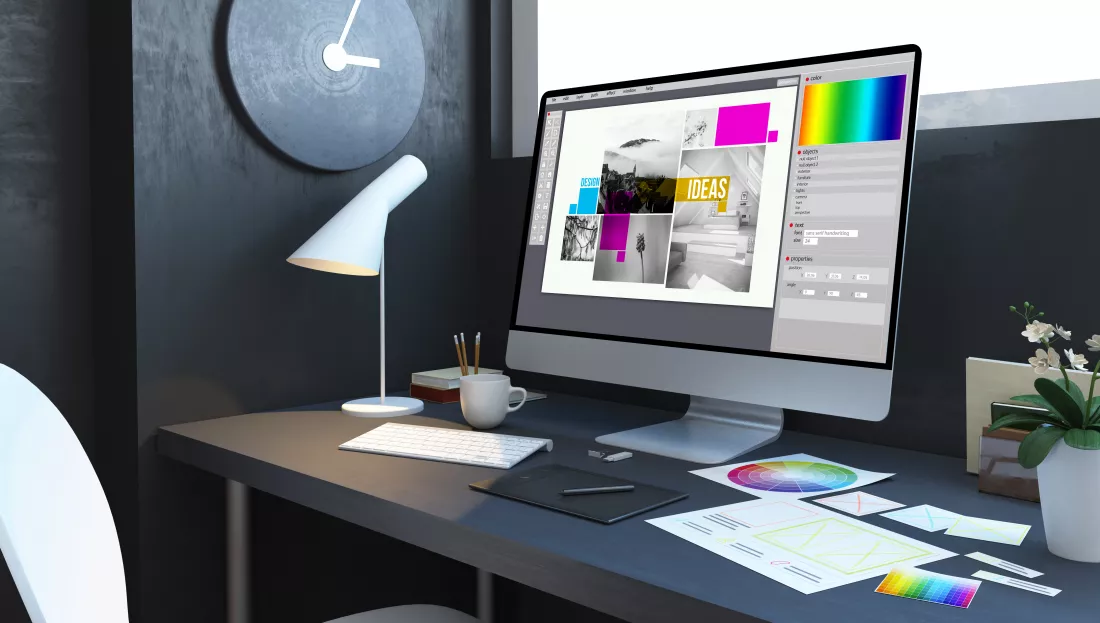 typesetting-design-workplace-mockup-interior-3d-rendering