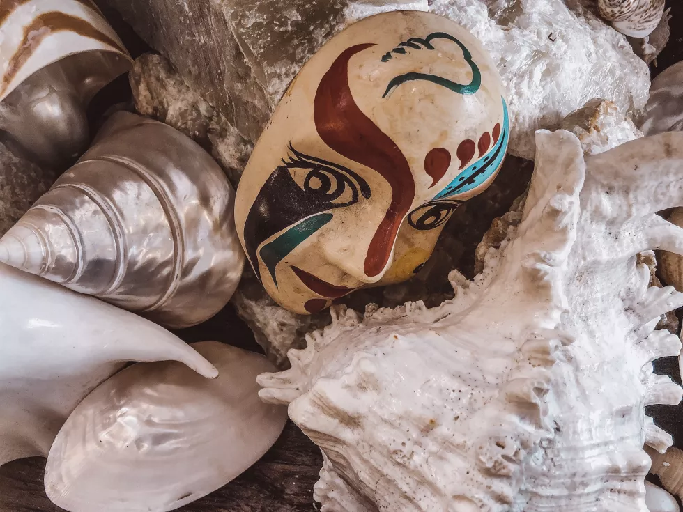 high-angle-view-abandoned-mask