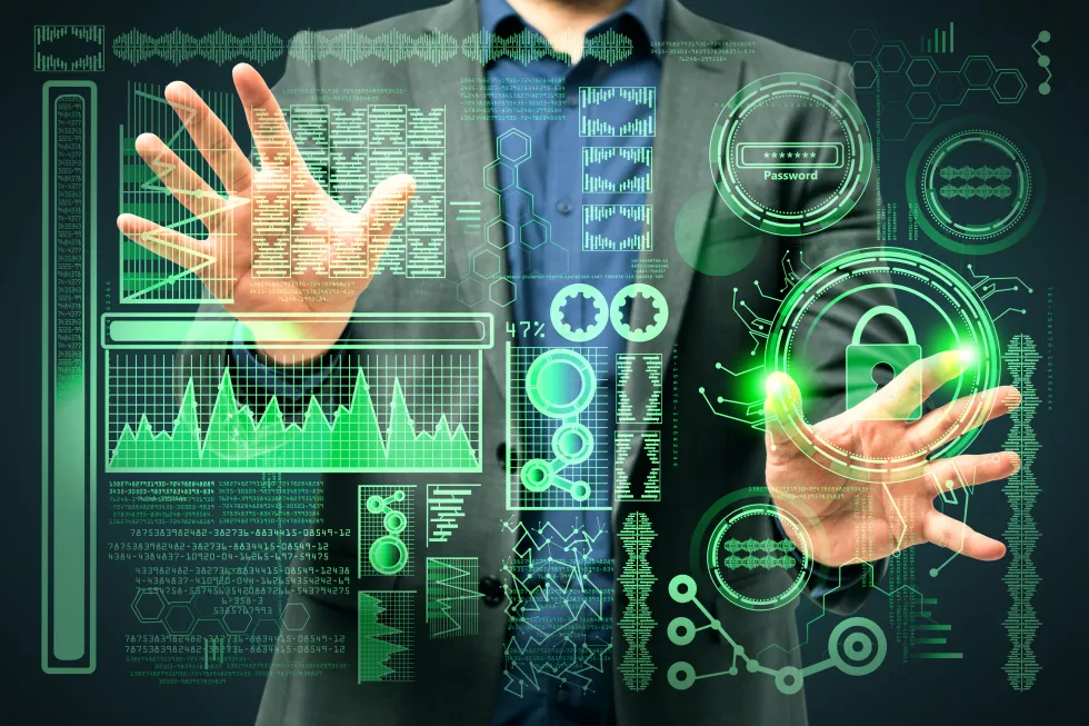 businessman-hand-using-abstract-digital-business-interface-dark-background-communication-hud-science-future-concept-double-exposure