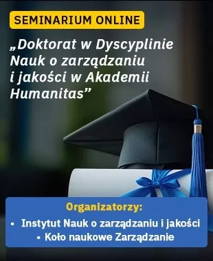 Grafika zapowiadająca seminarium o doktoracie w Akademii Humanitas