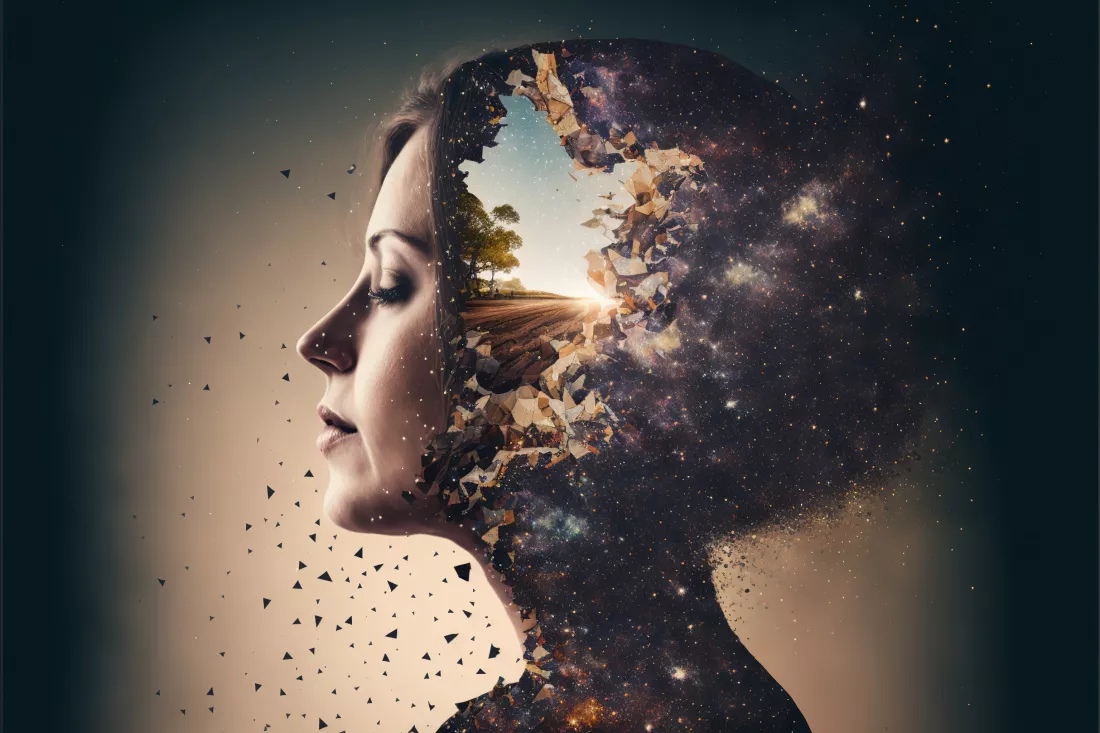universe-galaxy-inside-woman-brain-double-exposure-meditative-mind