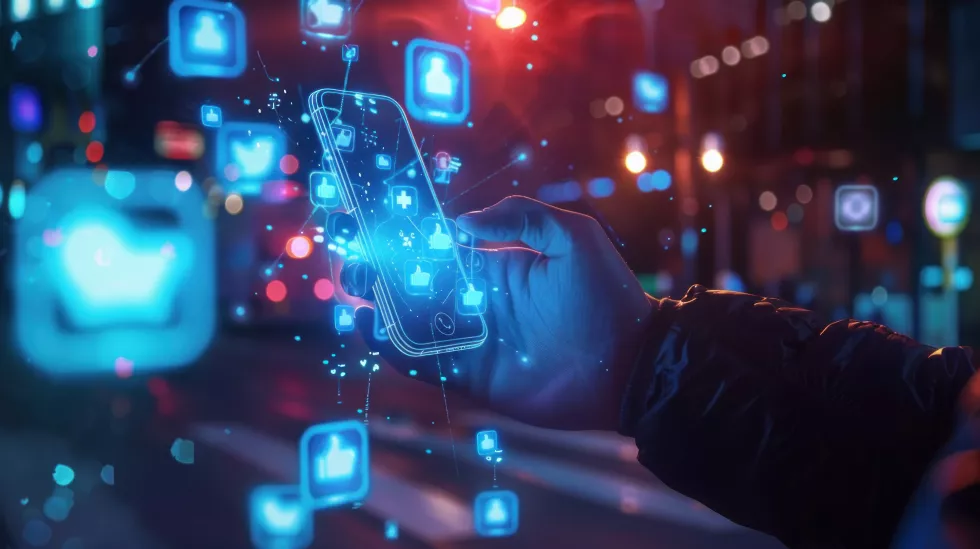 people-holding-mobile-phone-with-modern-futuristic-3d-ai-technology
