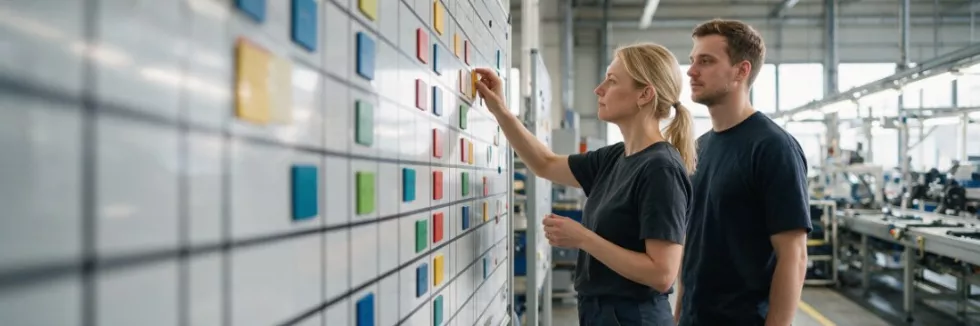 Lean-Management-test-tablica-kanban-przy-linii-produkcyjnej