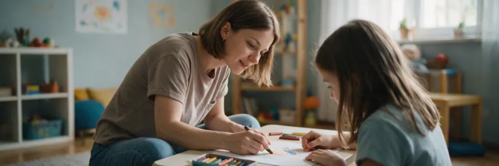 Psychopedagogika-dzieci-i-mlodziezy-test-terapeutka-rysuje-z-dziewczynka