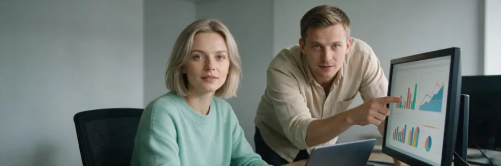 specjaliści marketingu analizują wykresy kampanii