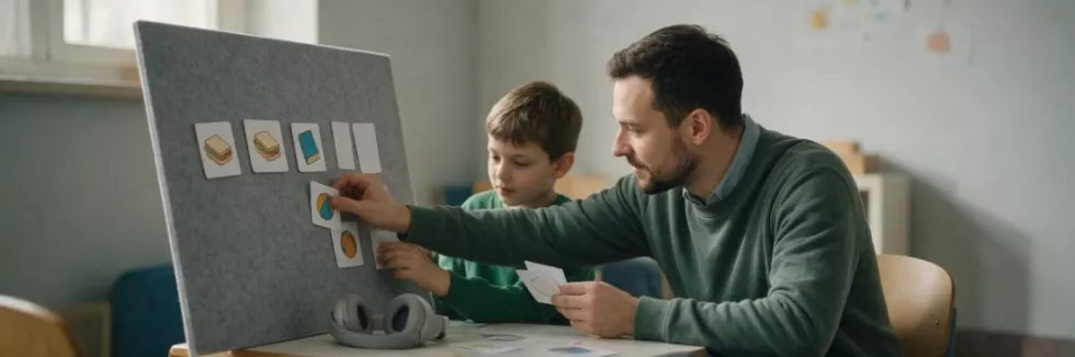 Edukacja-i-terapia-osob-z-zaburzeniami-ze-spektrum-autyzmu-dla-pedagogow-specjalnych-test-Pedagog-uklada-z-uczniem-plan-dnia