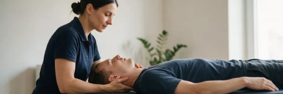 Techniki-osteopatii-test-Terapeutka-wykonuje-terapie-manualna-pacjenta