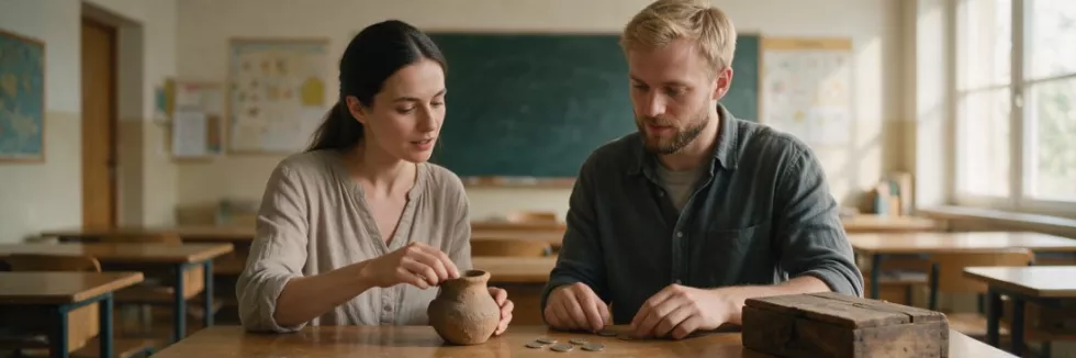 Historia-w-szkole-test-Nauczyciele-historii-ogladaja-dawne-przedmioty