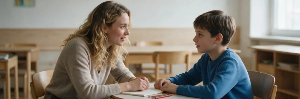 Przygotowanie-pedagogiczne-do-wykonywania-zawodu-nauczyciela-test-Nauczycielka-rozmawia-z-uczniem-w-klasie