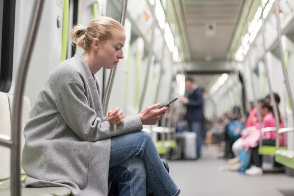 side-view-woman-sitting-bus