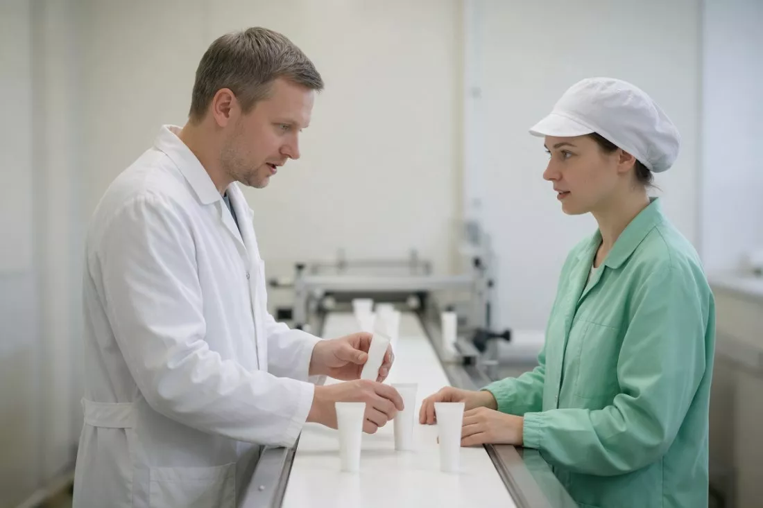 audytor i technolożka przy linii produkcyjnej