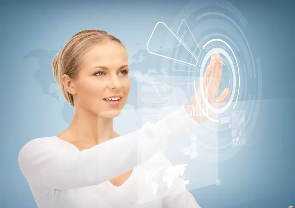 picture-attractive-businesswoman-touching-virtual-screen