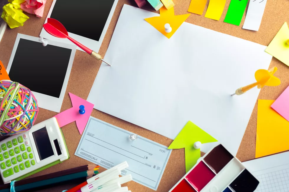 desk-artist-with-lots-stationery-objects